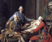 Alexander Roslin Gustav III of Sweden, and his brothers oil on canvas